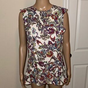Banana Republic Multicolor Paisley Blouse Size Small.